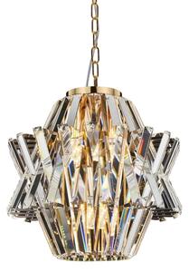 Krištáľový luster na reťazi CROWN 4xE14/40W/230V zlatá