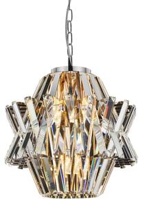 Krištáľový luster na reťazi CROWN 4xE14/40W/230V chróm