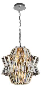 Krištáľový luster na reťazi CROWN 4xE14/40W/230V chróm