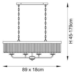 Endon 109058 - Závesný luster na reťazi 4xE14/6W/230V lesklý chróm