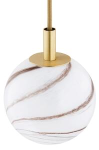 Argon 8450 - Luster na lanku ALMIROS 1xE14/7W/230V pr. 12 cm alabaster zlatá