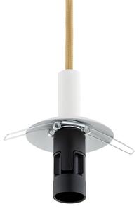 Argon 8451 - Luster na lanku ALMIROS 1xE14/7W/230V pr. 12 cm alabaster biela/zlatá