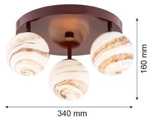 Argon 6292 - Stropné svietidlo FABIO 3xE14/7W/230V alabaster hnedá