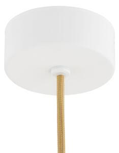 Argon 8451 - Luster na lanku ALMIROS 1xE14/7W/230V pr. 12 cm alabaster biela/zlatá