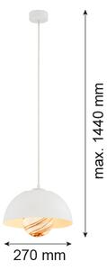 Argon 8443 - Luster na lanku PIAVA 1xE14/7W/230V alabaster biela