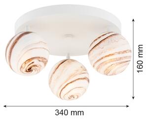 Argon 6291 - Stropné svietidlo FABIO 3xE14/7W/230V alabaster biela