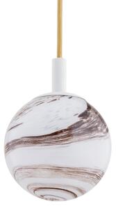 Argon 8451 - Luster na lanku ALMIROS 1xE14/7W/230V pr. 12 cm alabaster biela/zlatá