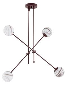 Argon 1842 - Luster na tyči ABSOS 4xE14/7W/230V alabaster hnedá