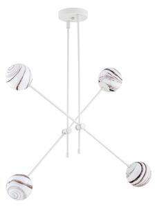 Argon 1841 - Luster na tyči ABSOS 4xE14/7W/230V alabaster biela