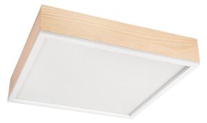 Stropné svietidlo NATURAL SQUARE 4xE27/15W/230V 48x48 cm borovica/biela