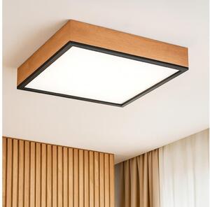 Stropné svietidlo OAK SQUARE 4xE27/15W/230V 48x48 cm dub/čierna