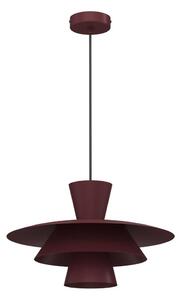 Závesný luster PLATO na lanku 1xE27/15W/230V bordová