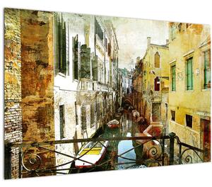 Obraz - Ulička v Benátkach (90x60 cm)
