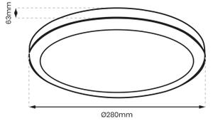 Brilagi - LED Kúpeľňové stropné svietidlo PERA LED/24W/230V pr. 28 cm IP65 čierna