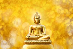 Tapeta zlatá socha Budhu