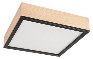 Stropné svietidlo NATURAL SQUARE 4xE27/15W/230V 39x39 cm borovica/čierna