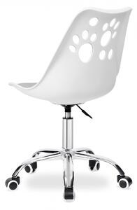 TZB Otočná stolička Grover bielo-sivá