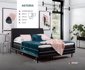 Drevko Čalúnená posteľ Asteria - Soft 11 - 140 x 200 cm, Čierna
