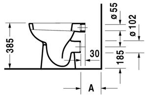 Duravit D-Code - Stojace WC, 35x48 cm, biele 21080900002