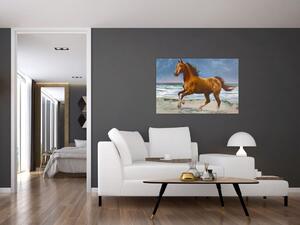 Obraz koňa na pláži (90x60 cm)