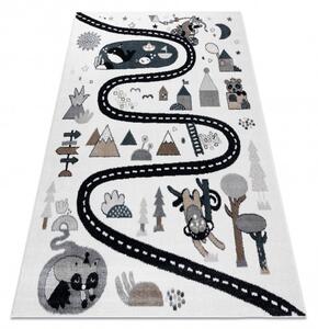 Dywany Łuszczów Detský kusový koberec Fun Route Street animals cream - 120x170 cm
