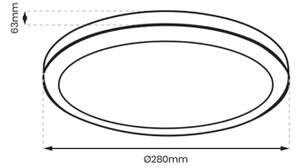 LED Kúpeľňové stropné svietidlo VERA LED/24W/230V 4000K IP65 biela