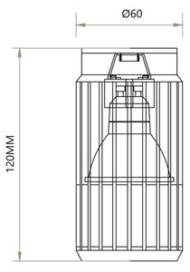 Bodové svietidlo VERTICAL 1xGU10/8W/230V čierna