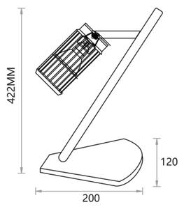 Stolná lampa VERTICAL 1xGU10/8W/230V čierna