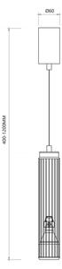 Luster na lanku VERTICAL 1xGU10/8W/230V čierna