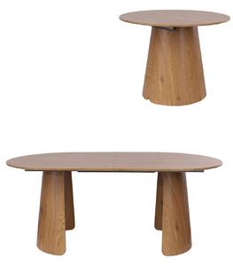 Okrúhly rozkladací stôl Enzo M Plus, 100–180 cm, divoký dub