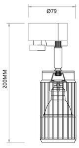 Bodové svietidlo VERTICAL do lištového systému 1xGU10/8W/230V biela