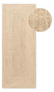 Obojstranný/ručne tkaný jutový behúň vo svetloprírodnej farbe 80x200 cm Sharmila Natural White – Hanse Home