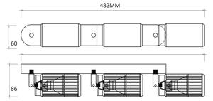 Bodové svietidlo VERTICAL 3xGU10/8W/230V čierna
