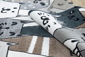 Dywany Łuszczów Detský kusový koberec Fun Gatti Cats multi - 80x150 cm