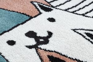 Dywany Łuszczów Detský kusový koberec Fun Gatti Cats pink - 140x190 cm