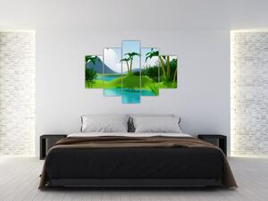 Obraz - Jazerá v jungli (150x105 cm)