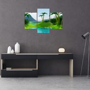 Obraz - Jazerá v jungli (90x60 cm)