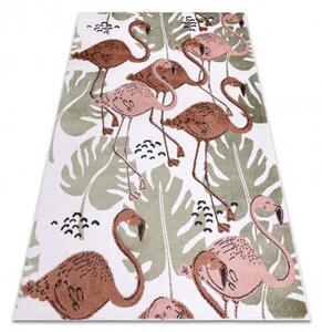 Dywany Łuszczów Detský kusový koberec Fun Flami Flamingos cream - 240x330 cm