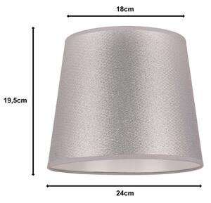 Duolla - Tienidlo k stolnej lampe CLASSIC M E27 pr. 24 cm strieborná