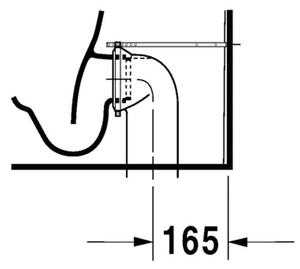 Duravit D-Code - Stojace kombi WC, 360x695 mm, biela 21420900002