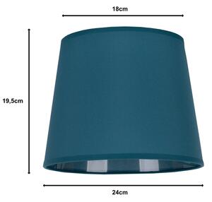 Duolla - Tienidlo k stolnej lampe CLASSIC M E27 pr. 24 cm tyrkysová