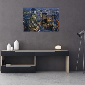 Obraz - Večerná panoráma Londýna (90x60 cm)