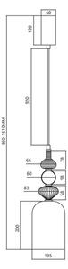 LED Luster na lanku ARTE LED/12W/230V pr. 13 cm čierna
