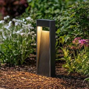 Lucande LED podlahové svietidlo Tavion, 40 cm, antracitová, IP65, Čierna, Hliník, Moderný, Vonkajčie stĺpové osvetlenie