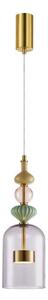 LED Luster na lanku ARTE LED/12W/230V pr. 13 cm mosadz