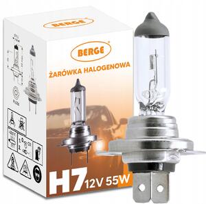 BERGE H7 Halogénová žiarovka - 12V - 55W - teplá biela 3200K - SADA 2 ks