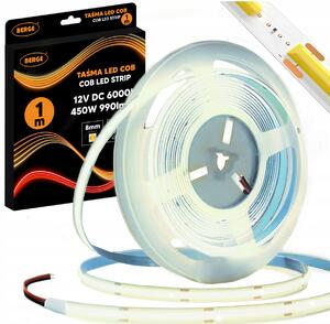 BERGE LED pásik COB Neon 12V - 480D - 9W/m - IP20 - 1m - 990lm - studená farba