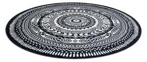 Dywany Łuszczów Kusový koberec Napkin black kruh - 100x100 (priemer) kruh cm