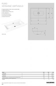 Kaldewei Puro - Vstavané umývadlo 60x38,5 cm s prepadom, bez otvoru na batériu, Perl-effekt, alpská biela 901006003001