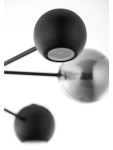 Jupiter 1974 - Luster na tyči MOKA 3xGU10/10W/230V + 3xG9/10W/230V čierna/chróm
